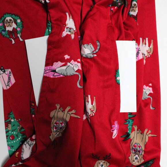 Joyspun L-XL Large - XLarge Short Sleeve Dogs & Cats Christmas Gown With Pockets - Picture 11 of 12